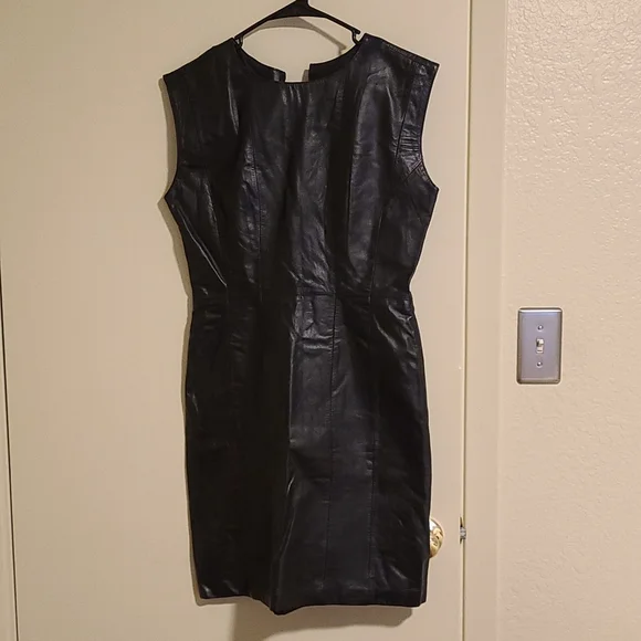 Ambria Dresses | Vintage Leather Dress Ambria | Color: Black | Size: 4p | Penwalters88's Closet